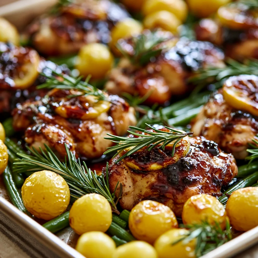 One Pan Lemon Balsamic Chicken and Potatoes