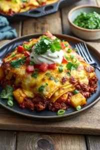 Stacked Potato and Chorizo Enchiladas for Cozy Nights