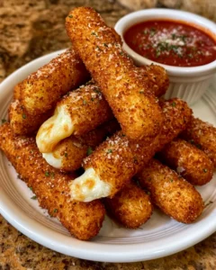 Crispy Homemade Mozzarella Sticks