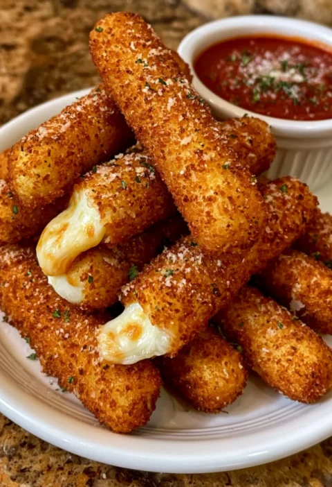 Crispy Homemade Mozzarella Sticks