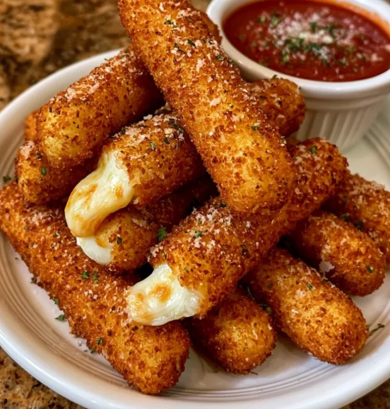 Crispy Homemade Mozzarella Sticks