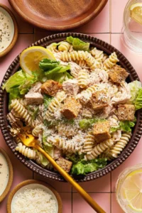 Easy Chicken Caesar Pasta Salad (Gluten-Free)