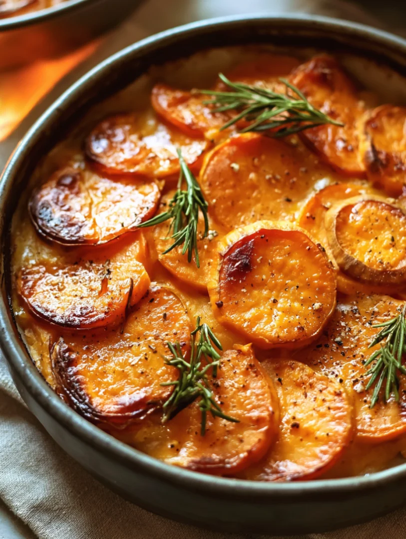Savory Easy Scalloped Sweet Potatoes