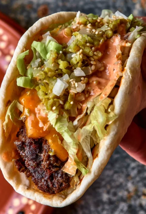 smash burger tacos